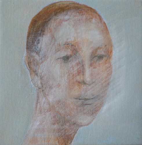 Frauenkopf, Oil auf Leinwand, 20 x 20 cm