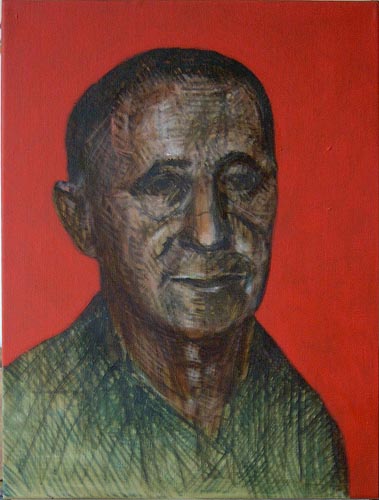 brecht 01; �l auf Leinwand