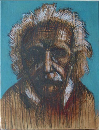 E., �l auf Leinwand