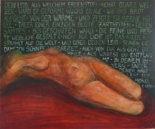 Ode an die nackte Schne, l auf leinwand, 100 x 80 cm